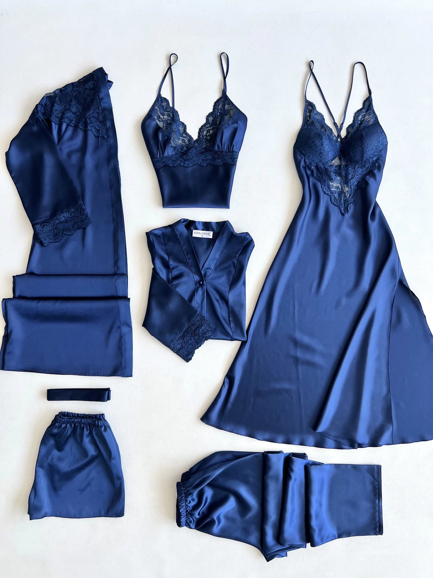 Bridal 6 Pcs Silk Nighty Dress