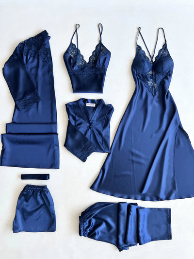 Bridal 6 Pcs Silk Nighty Dress