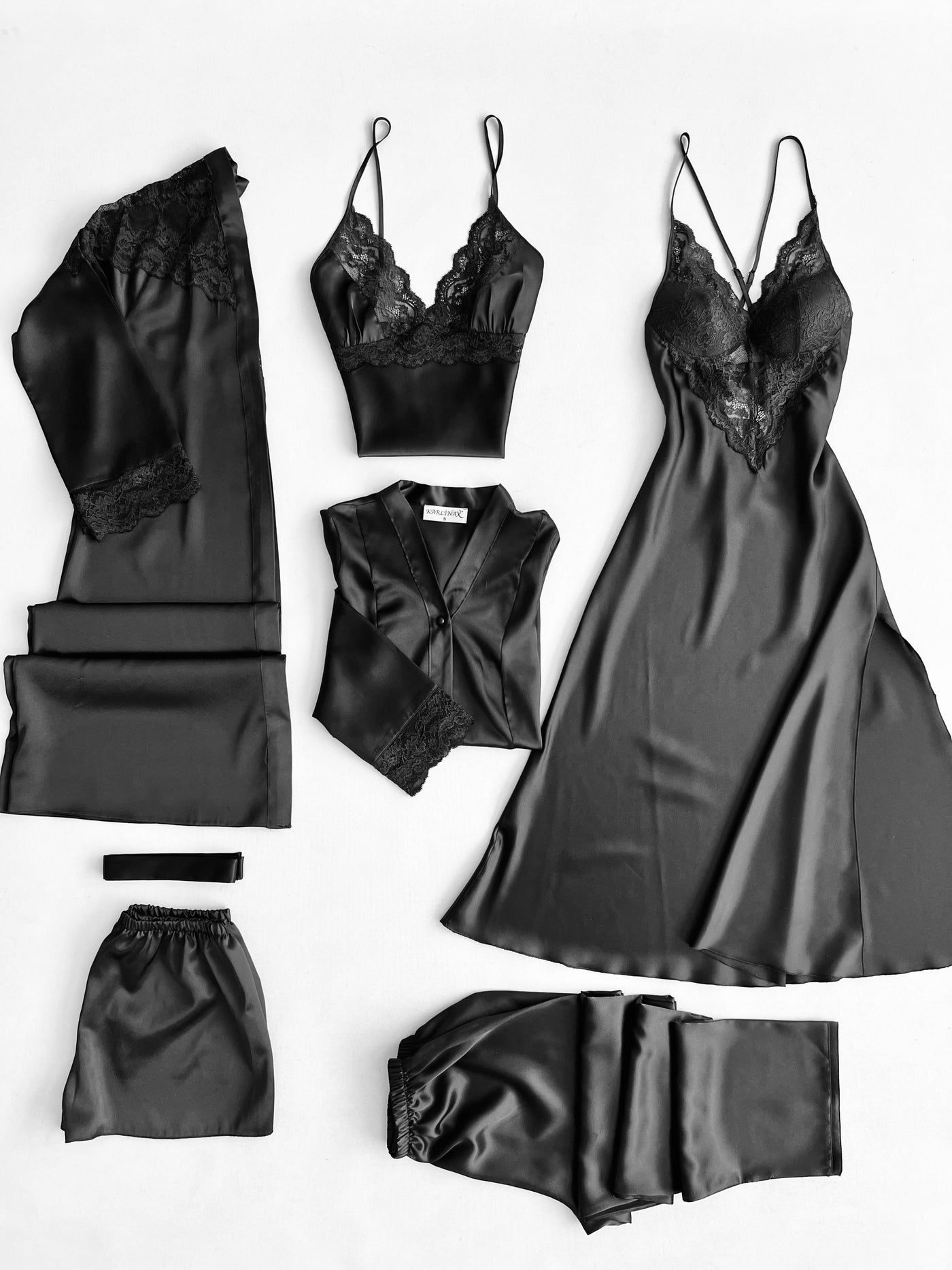 Bridal 6 Pcs Silk Nighty Dress